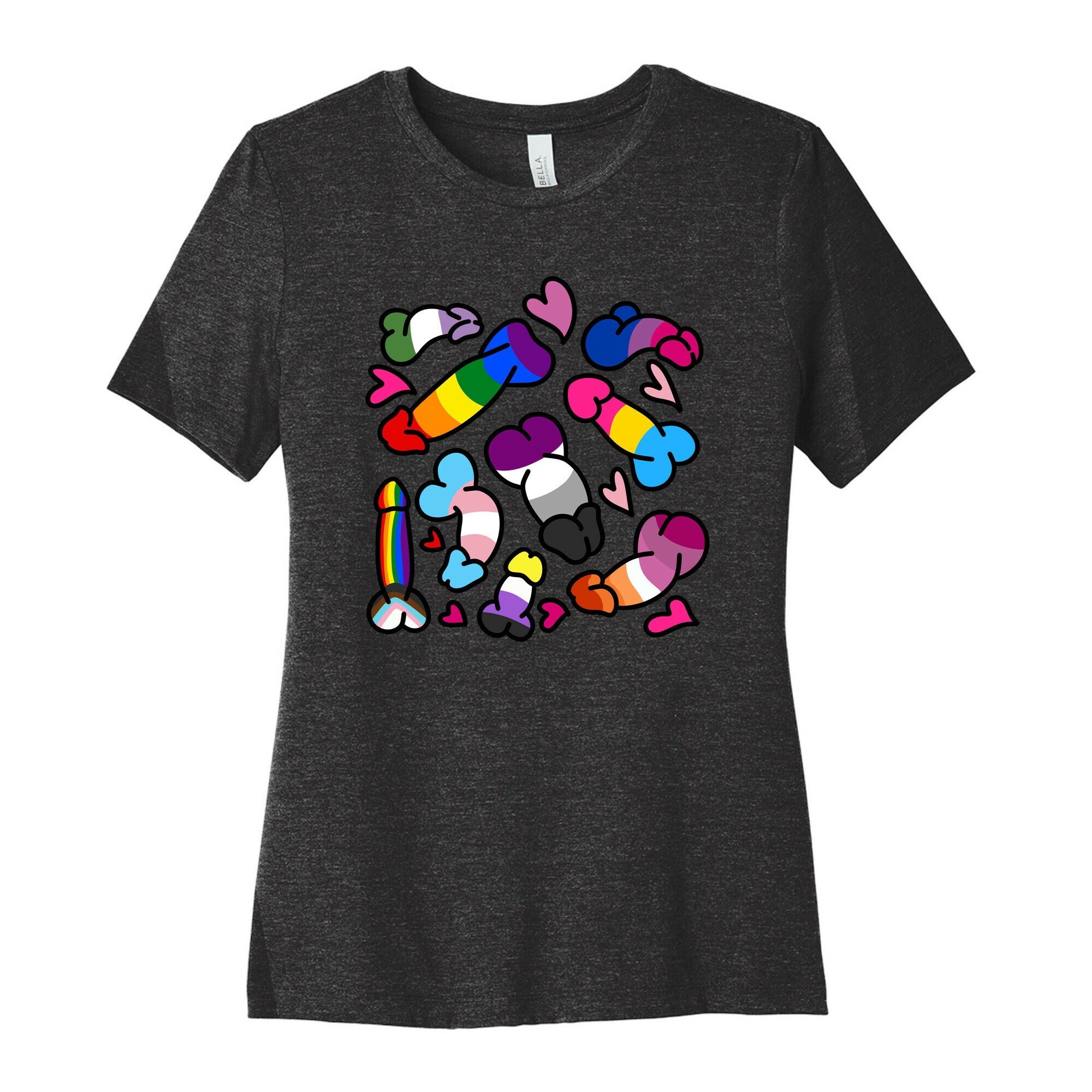 Pride Penis Pattern Womens Cotton Tee